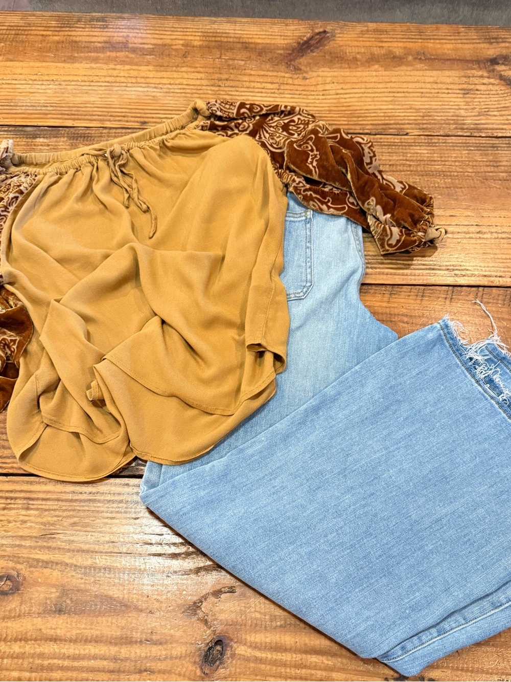 Pilcro Light Blue Wide-Leg Jeans - Picture 3 of 11